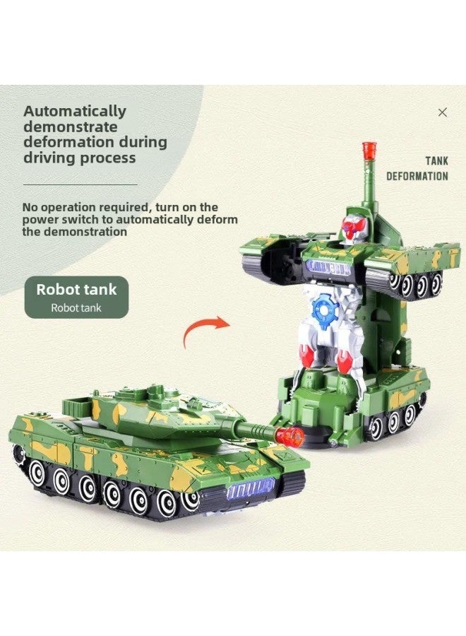 Children's Electric Deformation Tank Toy Armored Car Universal Light Sound Effect Male Baby Educational Toys Tiktok Hot Selling-Color:Electric Morphing Armored Vehicle-Specifications:Battery Edition - Image 5