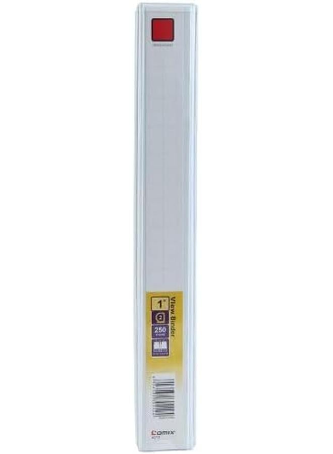كوميكس A212 ملف A4 مقاس 1 بوصة ثنائي الأبعاد سعة 25 مم لون أبيض - Image 2