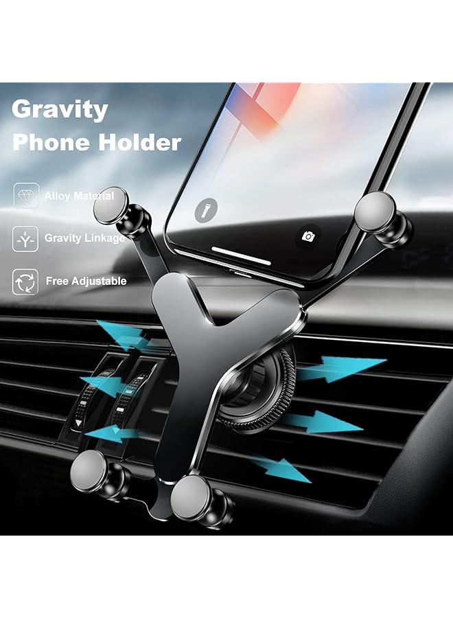 KASTWAVE Car Phone Holder With Rotatable Swing Arm, Hands-Free Car Vent Phone Mount With Newest Metal Air Vent Clip Fit For All Iphone Android Smartphones - Image 3