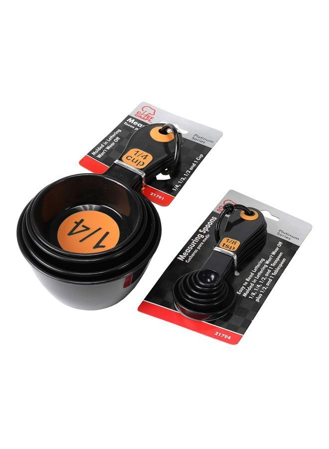 نيبمينينت طقم ملاعق وأكواب قياس مكون من 10 قطع أسود /برتقالي. - Image 2