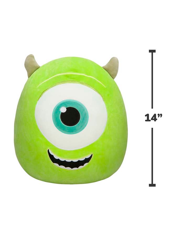 Squishmallows 14 inch Disney Mike Wazowski , Officially Licensed Kellytoy Plush Toy, Colorful Soft Toy, Gift for Kids, Girls & Boys Washable Squishy Stuff Toy Multicolor All Age  - Image 4