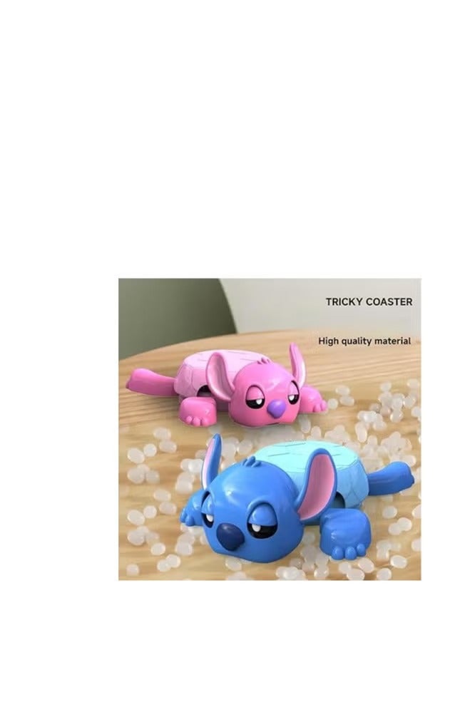 Stitch Cup Holder, Funny Cartoon Character Desk Coaster, Blue - Image 4