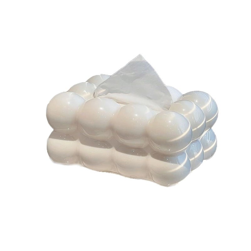Cloud Tissue Box Cover Napkin Holder For Living Room Coffee Table Household White - Image 2