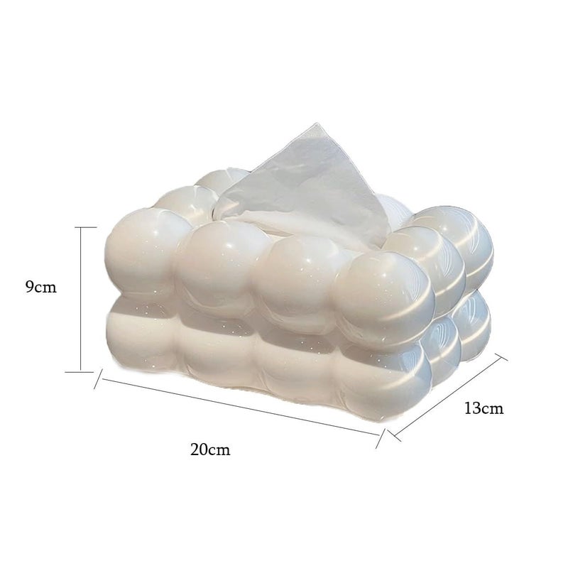 Cloud Tissue Box Cover Napkin Holder For Living Room Coffee Table Household White - Image 4