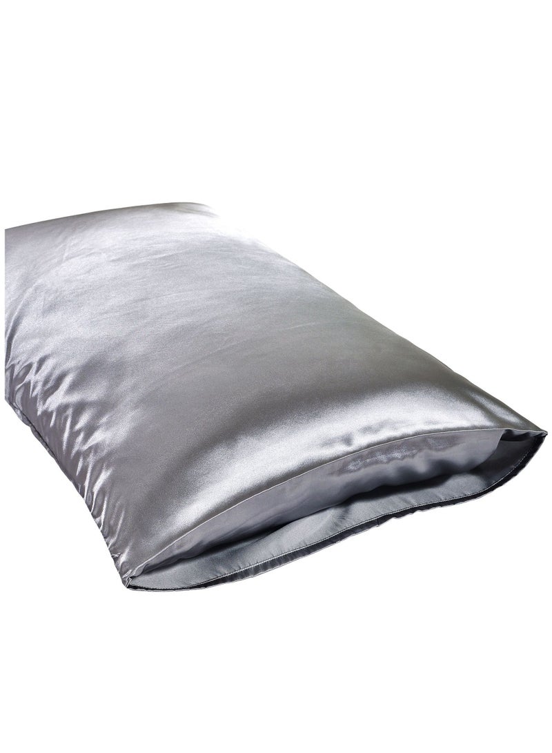 مجموعة غطاء حماية للوسادة بتصميم بسيط بلون سادة مكونة من قطعتين - Image 2