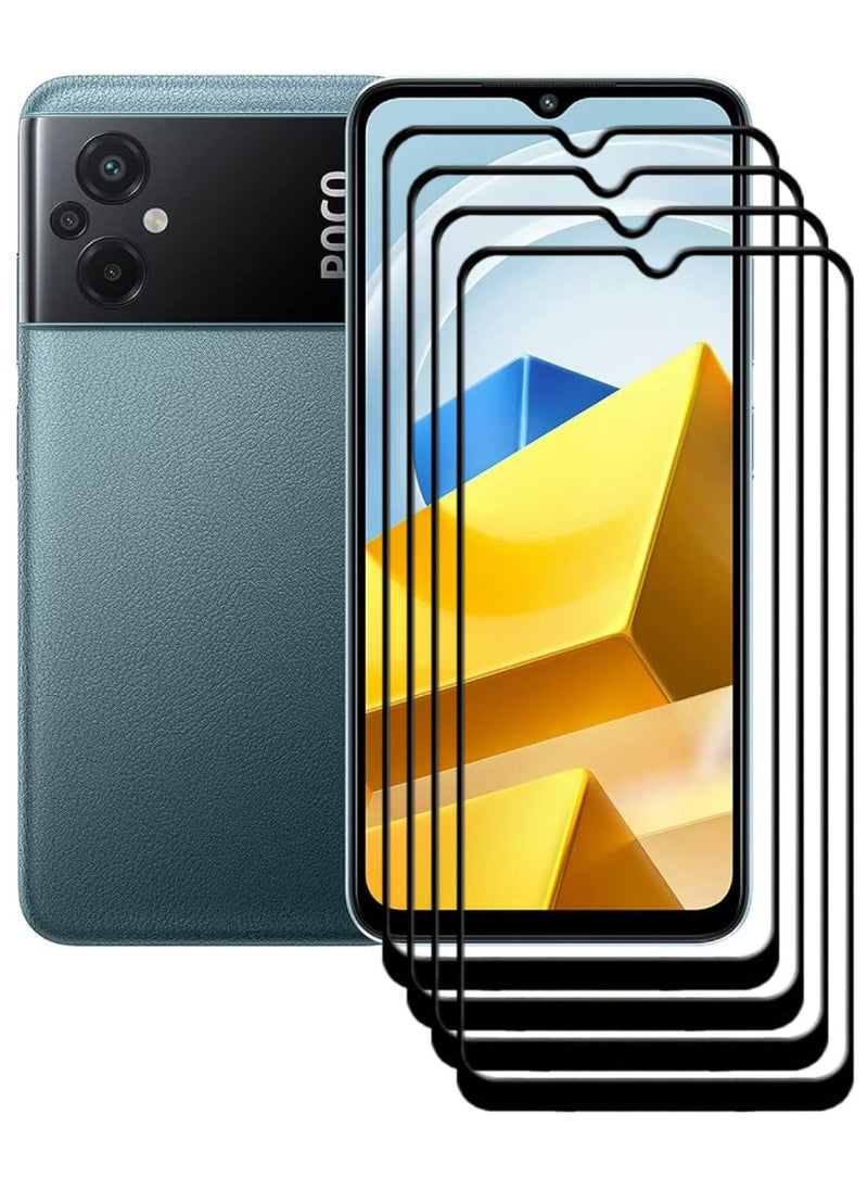 ACLIX 4 Pieces Antistatic ESD Dustproof Premium Quality High Definition Tempered Glass Screen Protector Designed For Xiaomi Poco M5 - Image 1