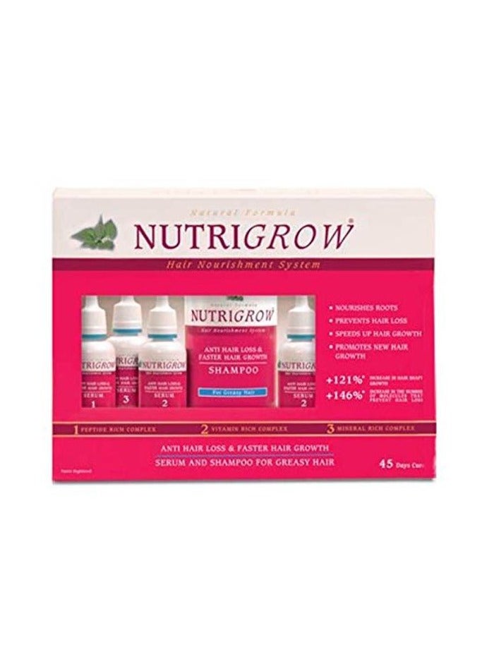 Nutrigrow Anti Hair Loss & Fast Hair Growth Shampoo + Serum-Gresyhair 300 + 180 ml