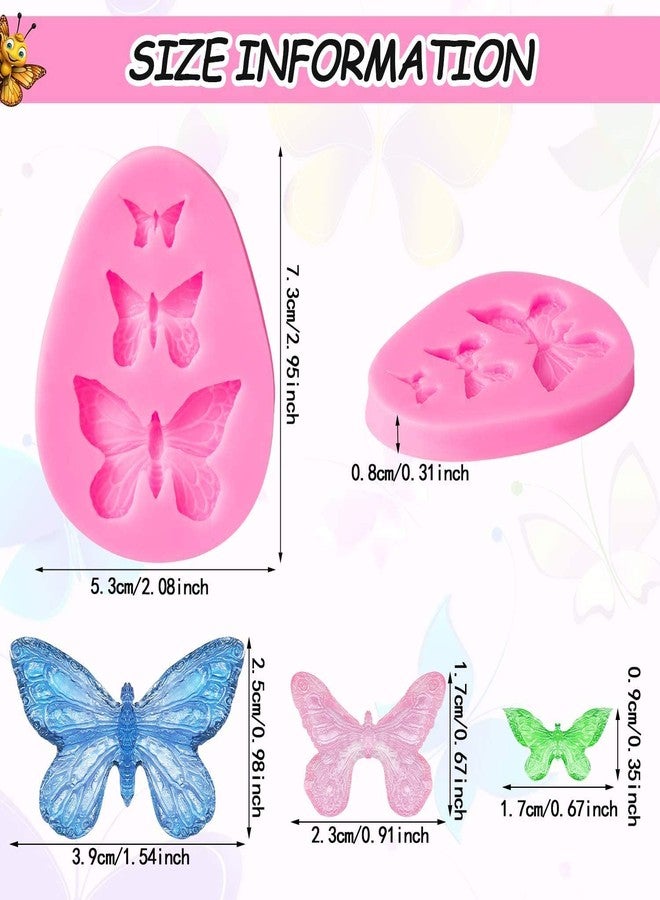 MPR4 Butterfly Silicone Fondant Mold Candy Cake Baking Mould Cake Decorating Mold Fondant Jelly Molds Kitchen Baking Tool Chocolate for Fondant Cake Decorating (Pack of 1) - Image 3