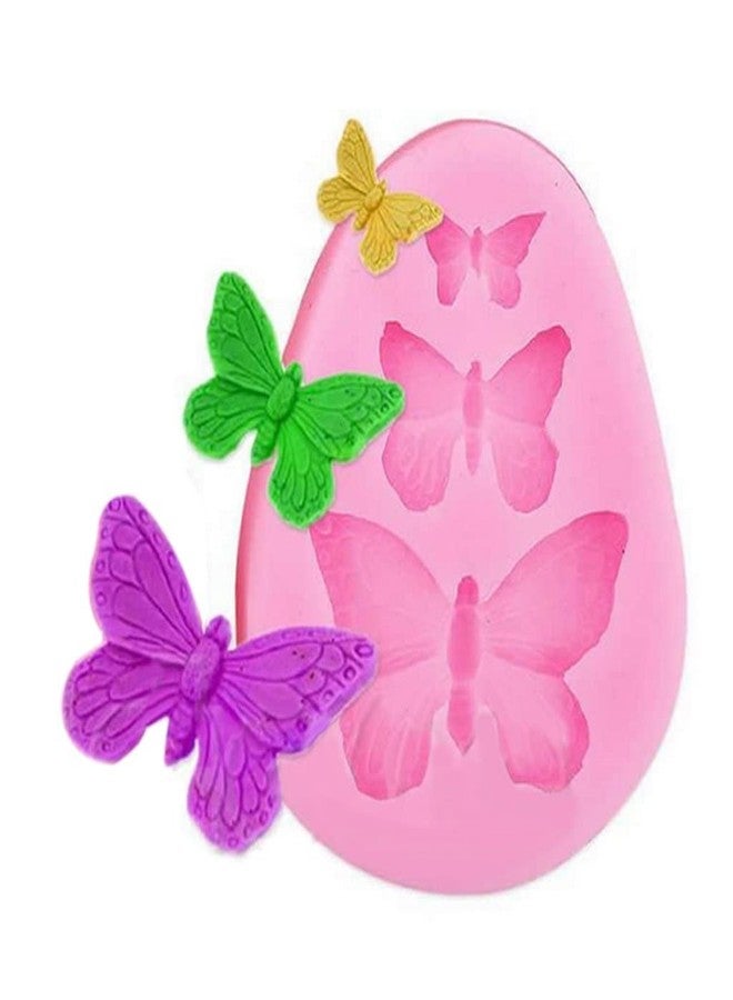 MPR4 Butterfly Silicone Fondant Mold Candy Cake Baking Mould Cake Decorating Mold Fondant Jelly Molds Kitchen Baking Tool Chocolate for Fondant Cake Decorating (Pack of 1) - Image 1
