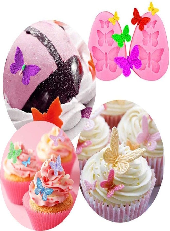 MPR4 Butterfly Silicone Fondant Mold Candy Cake Baking Mould Cake Decorating Mold Fondant Jelly Molds Kitchen Baking Tool Chocolate for Fondant Cake Decorating (Pack of 1) - Image 4