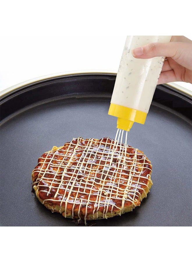 kakamono 2-pack Porous Squeeze Bottles,Leak Proof Refillable Condiment Container for Kitchen Use,Salad Dressings,top dispensers for ketchup mustard mayo hot sauces olive oil(10 oz) - Image 5