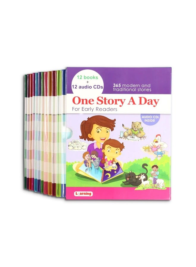One Story A Day 12 Books And 12 CDs – مجموعة قصص إنجليزية للأطفال من عمر 4 سنوات فما فوق لتعلّم اللغة الإنجليزية يوميًا - Image 1