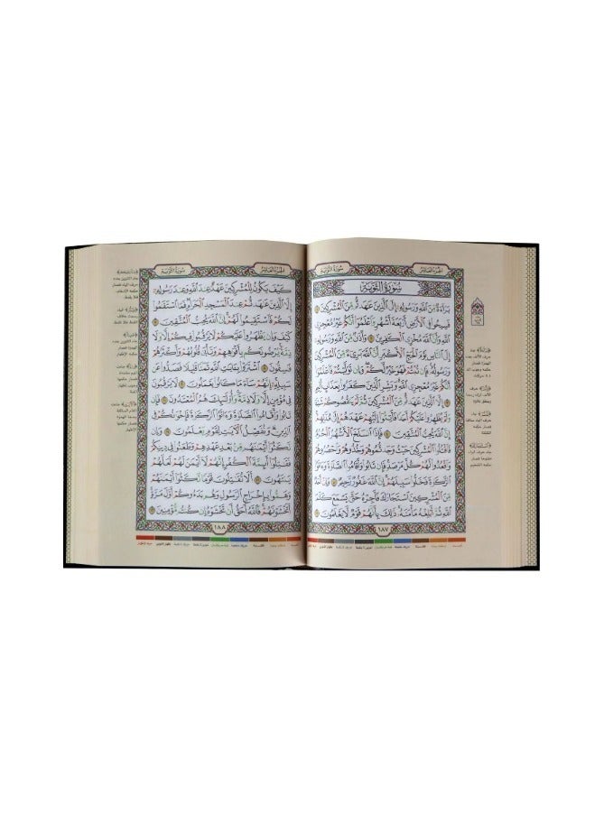 قران كريم تجويد القرآن وبهامشه تفسير وبيان كلمات القرآن حجم وسط مقاس 17×24 - Image 5