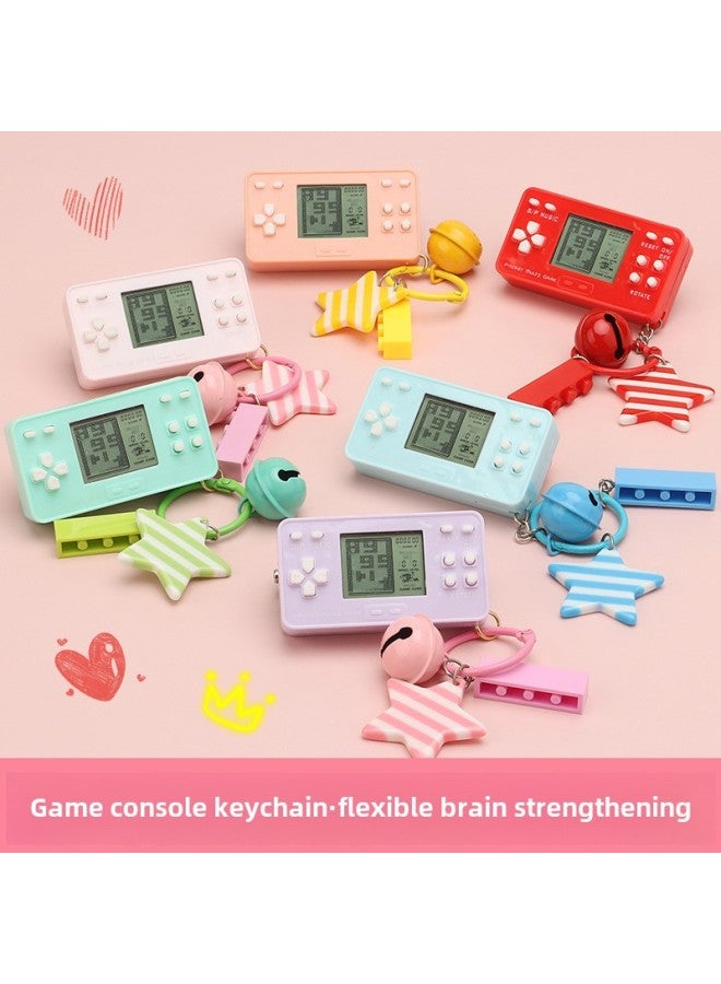 Handheld Electronic Game Machine Toy Classic Nostalgic Tetris Game Keychain Ornaments Wholesale-Color:Small Horizontal Game Machine [macaron Powder]]  - Image 4