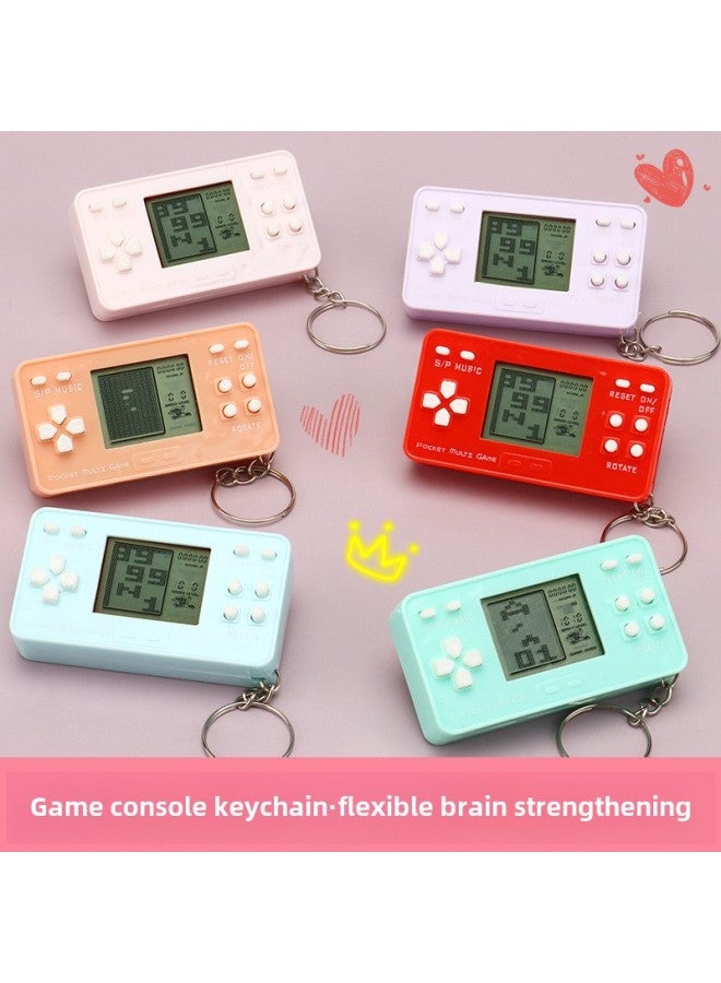 Handheld Electronic Game Machine Toy Classic Nostalgic Tetris Game Keychain Ornaments Wholesale-Color:Small Horizontal Game Machine [macaron Powder]]  - Image 3