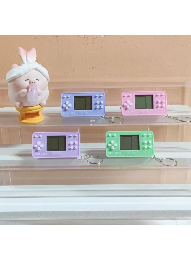 Handheld Electronic Game Machine Toy Classic Nostalgic Tetris Game Keychain Ornaments Wholesale-Color:Small Horizontal Game Machine [macaron Powder]]  - Image 2