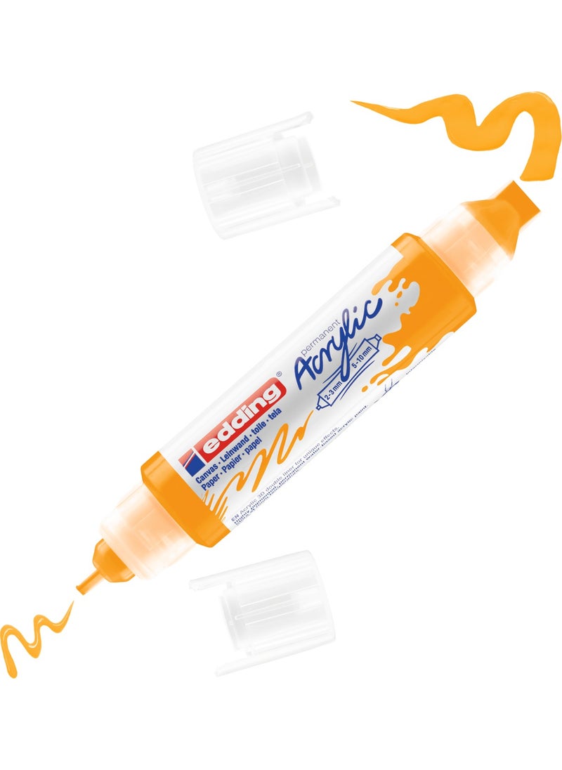 Edding 5400 Acrylic 3D Double Liner - Sun Yellow - 2 Heads 2-3, 5-10 mm  - Image 1