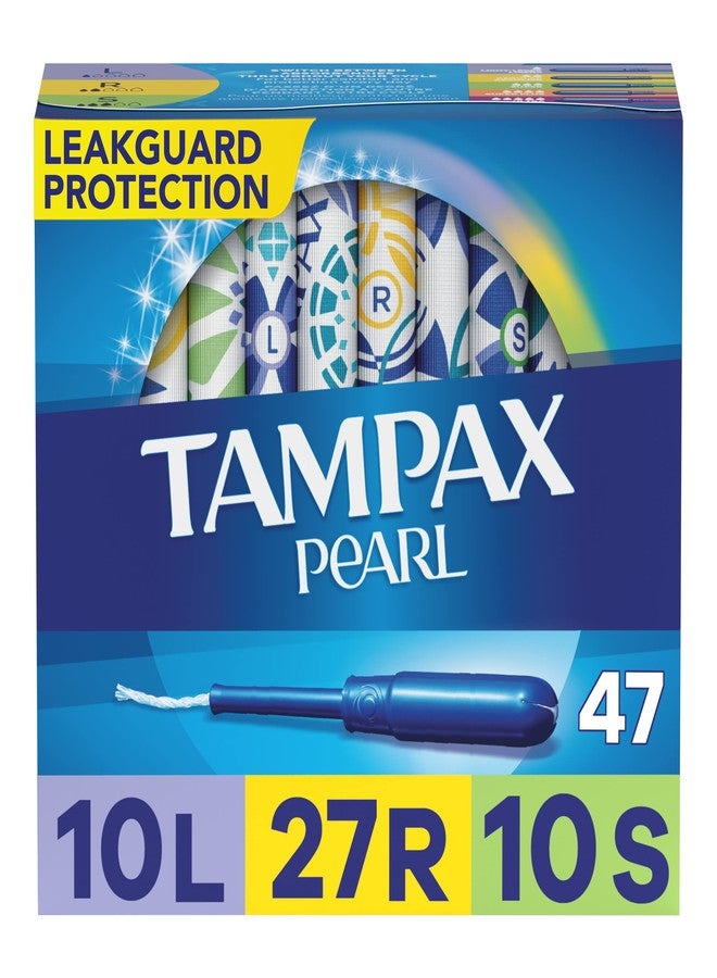 Tampax Pearl Plastic Tampons, Mutlipack, Light/Regular/Super Absorbency, Unscented, 50 Count (Packaging May Vary - Image 1