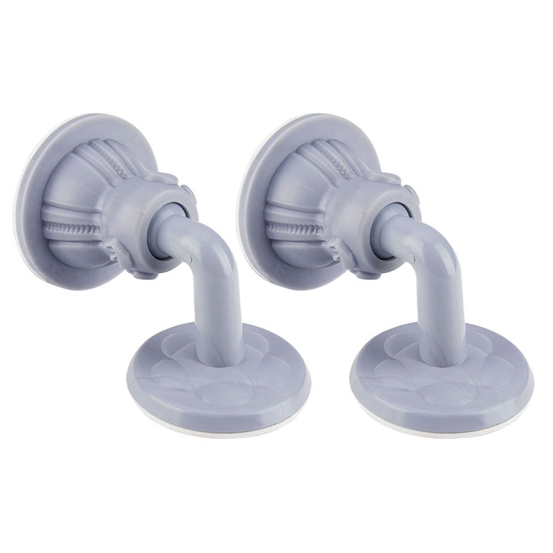 4 pcs Anti Collision Door Punch-free Nail-free Mute Door Tools (Bending Style Light Grey) - Image 2
