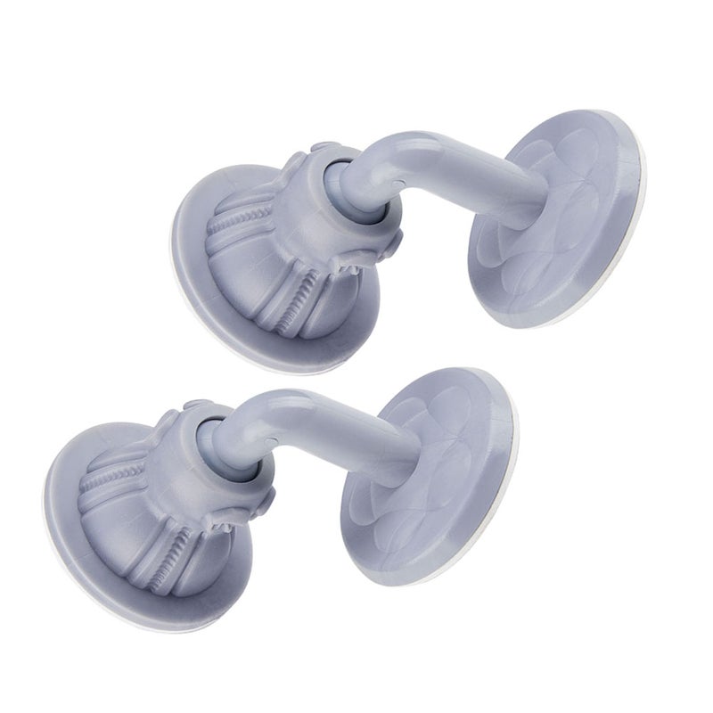 4 pcs Anti Collision Door Punch-free Nail-free Mute Door Tools (Bending Style Light Grey) - Image 1