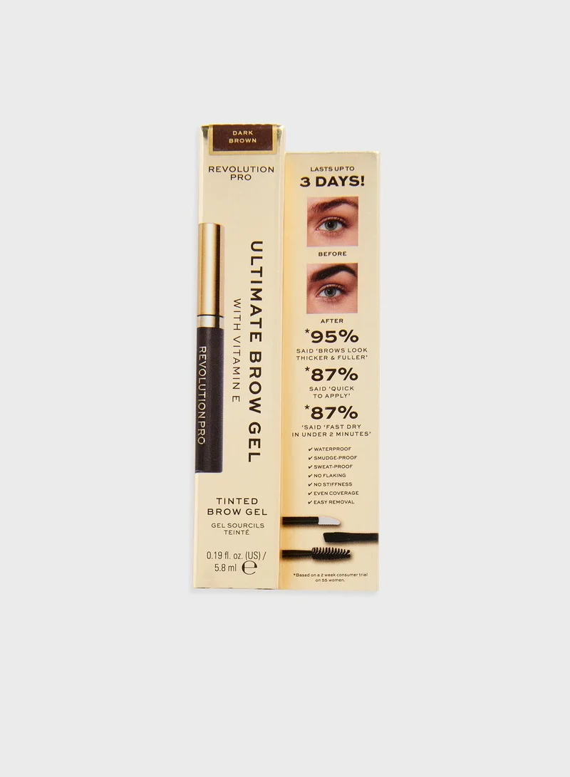 REVOLUTION Revolution Pro Ultimate Brow Gel Dark Brown