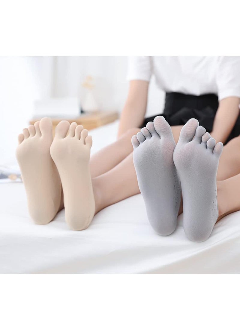 Sweet seven - Women Orthopedic Compression Toe Socks 5 Pairs Bunion Relief Socks Orthopedic Compressing Sock Full Toe Yoga Sock with Gel Tab for Swelling Relief Split Toe Soft Breathable Five Finger Socks - Image 1