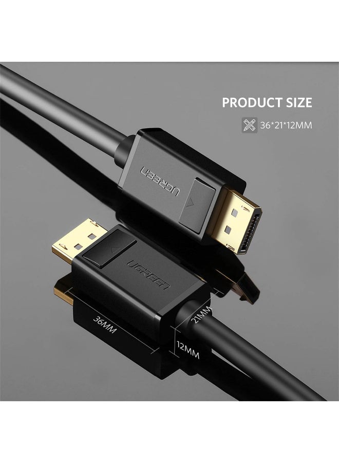 HDMI UGREEN DisplayPort Cable to DisplayPort, 4K 60Hz, 2K 144Hz, DP Cable 1.2 Male to Male Supports Graphics Card, PC, TV, Projector, Monitor etc, 5 Meters Cable Length, Black | 10213 - Image 3