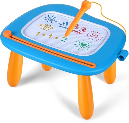 Smasiagon Magnetic Drawing Board for Kids  Toddler Toys for Age 12 Boys Girls  Educational Learning Toys for 1 2 3 Year Old Baby Birthday Gifts Blue - Image 1