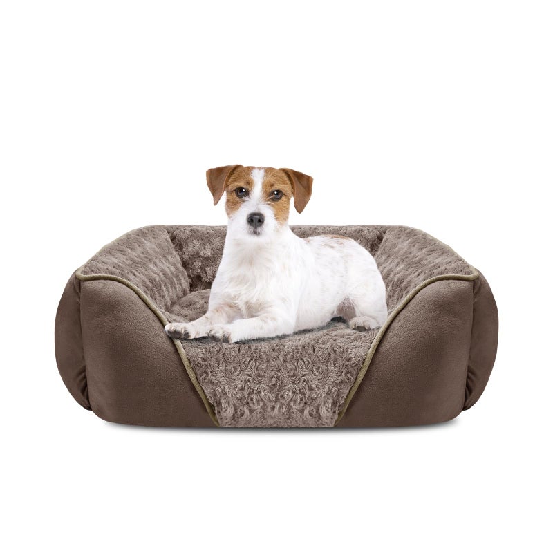 INVENHO Medium Dog Bed Rectangle Washable Orthopedic Soft Calming Sleeping Durable Pet Cuddler with Anti-Slip Bottom - Image 1