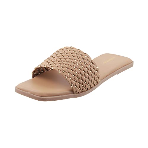 Metro Womens Synthetic Beige Slippers (Size (3 UK (36 EU)) - Image 1