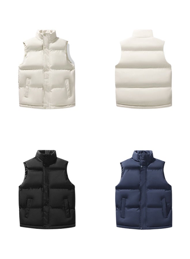 Customization M-8xl سترة صدرية Unisex ياقة واقفة مقاس كبير شتوية مبطنة Down Cotton سترة بدون أكمام ملبس مبطن Cotton رجال - Image 4