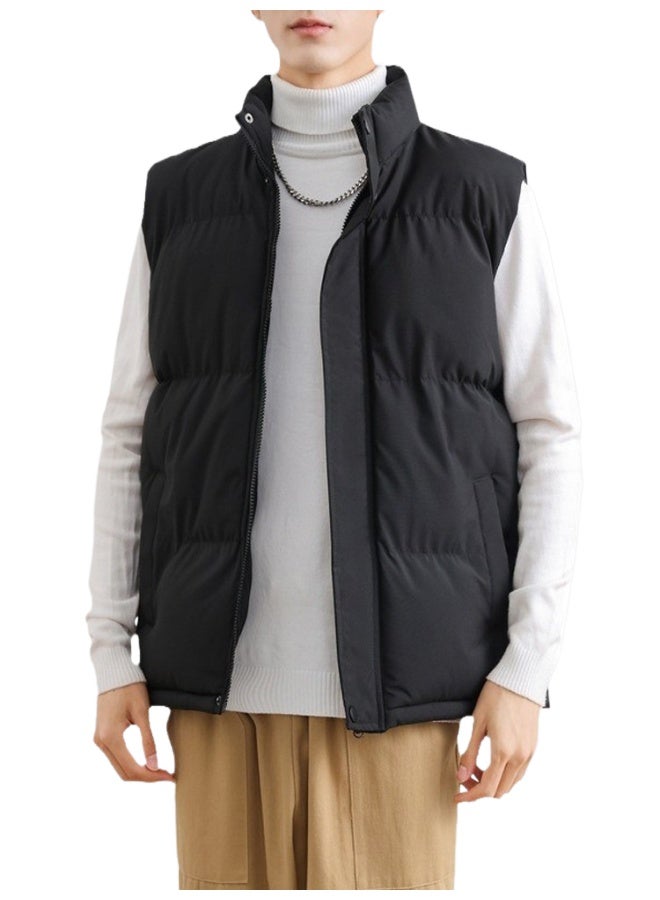 Customization M-8xl سترة صدرية Unisex ياقة واقفة مقاس كبير شتوية مبطنة Down Cotton سترة بدون أكمام ملبس مبطن Cotton رجال - Image 2