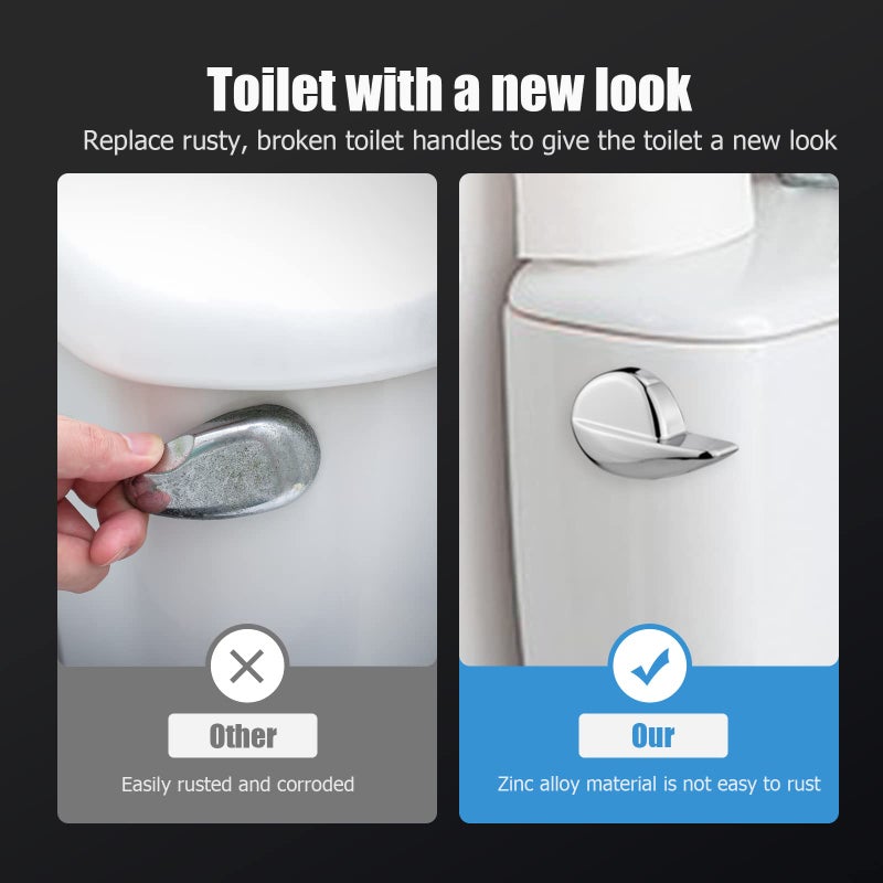 Ancable for TOTO Toilet Handle Replacement Parts Kit, Universal THU068#CP Trip Lvr for St743S Side Mount Toilet Flush Tank Lever Handle for TOTO Kohler Toilet Tank, 1-Pack Copper Lever - Image 4