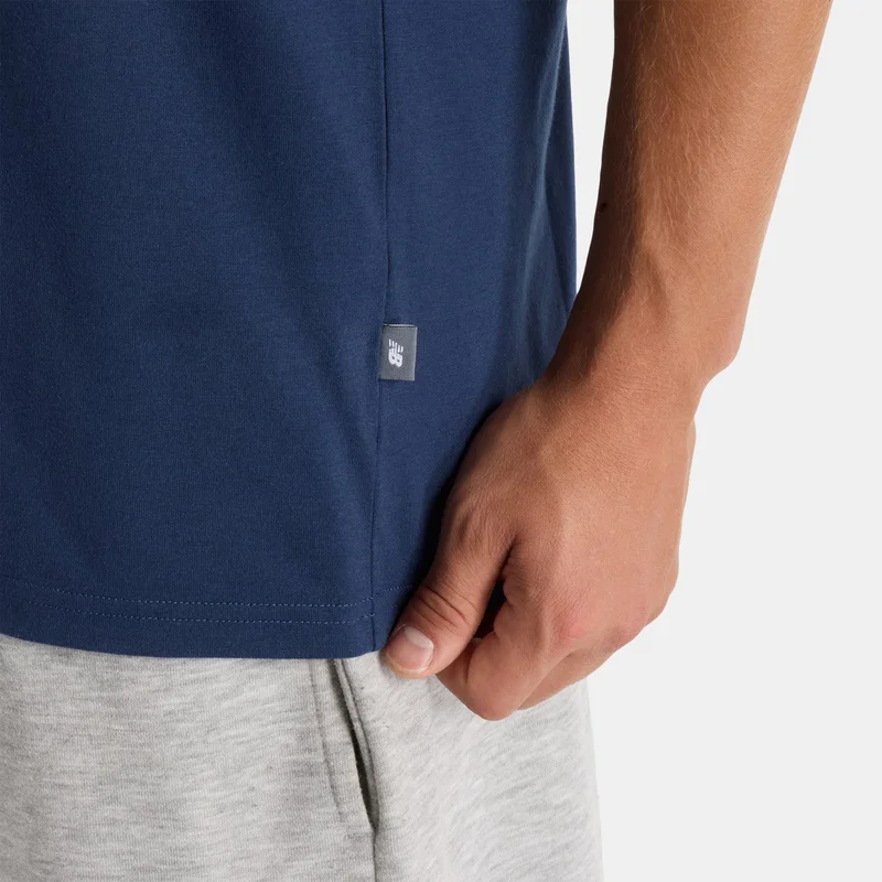 New Balance Blue Men's Heathertech Logo T-Shirt for Men | Best Price UAE