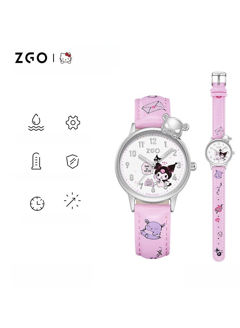 ZGO هدية بداية المدرسة للبنات ساعة كرتونية لطيفة للأطفال مقاومة للماء - Image 1