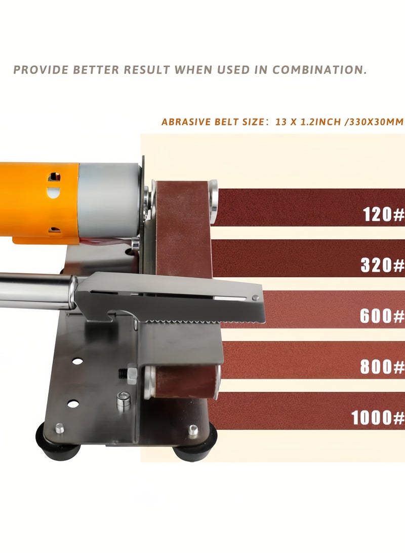 نيهاو Sharpener كهربائي متعدد الوظائف مع تحكم بسرعة 7، 110-240 فولت، نظام شحذ السكاكين والأدوات مع قابس بريطاني قياسي، مثالي للصيد، السكاكين المسننة، سكاكين المطبخ، الأعمال الخشبية، والحرف - وظيفة تلميع، تلميع وإزالة الصدأ. - Image 4