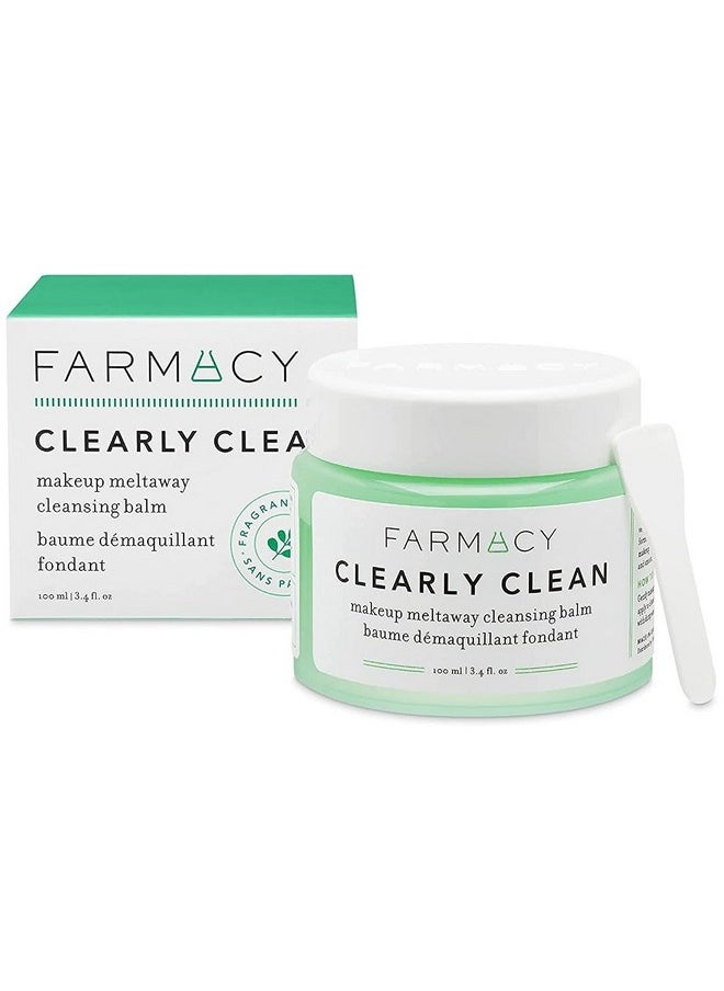 FARMACY - Armacy Makeup Remover Cleansing Balm Clearly Clean Fragrancefree Makeup Melting Balm Great Balm Cleanser For Sensitive Skin (3.4 Fl Oz) - Image 1