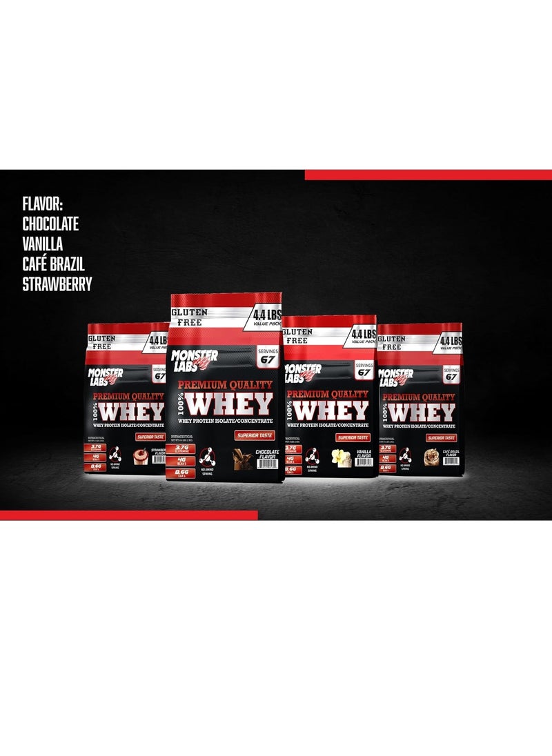 MONSTER LABS Monster Labs 100% Whey Protein Powder Primary Source Isolate, 20 Grams of Protein for Muscle Support and Recovery - Vanilla, 4.4 Lbs, 67 Servings  - Image 5