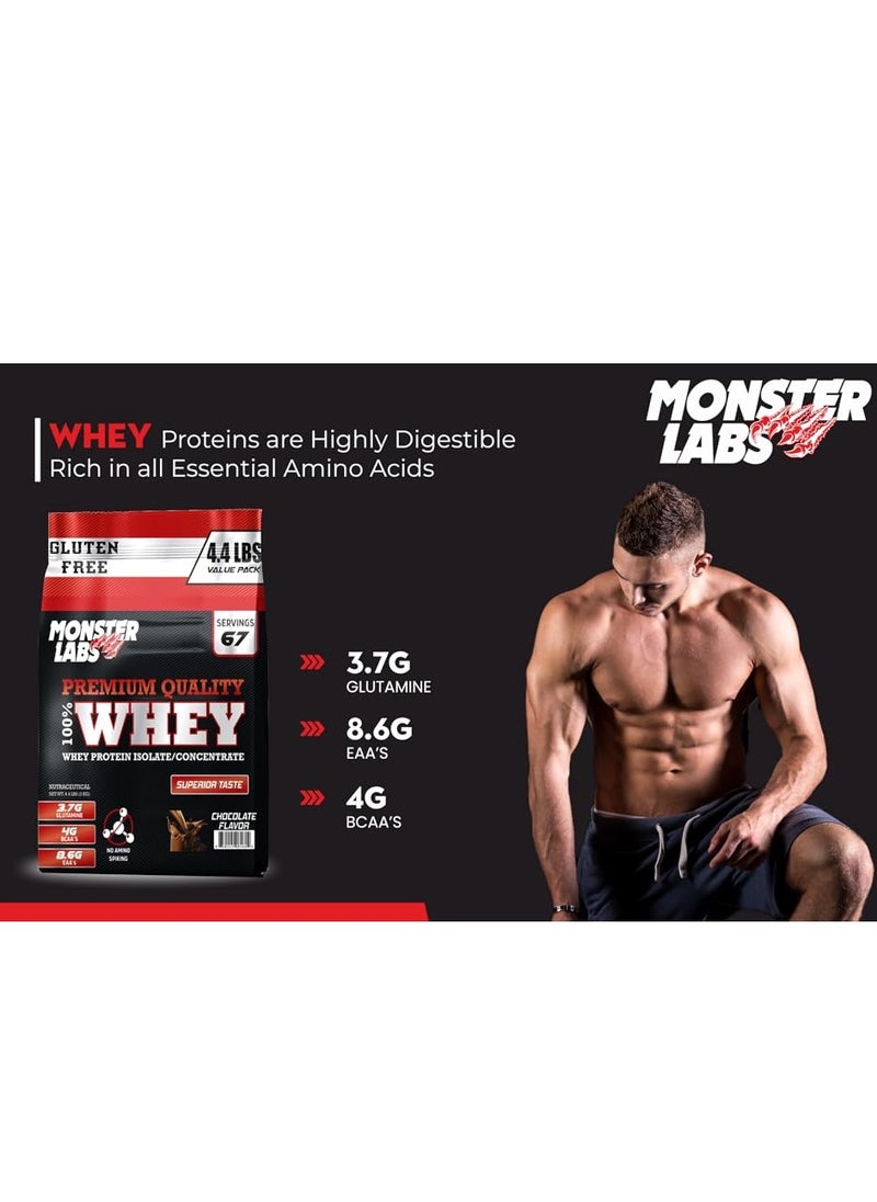 MONSTER LABS Monster Labs 100% Whey Protein Powder Primary Source Isolate, 20 Grams of Protein for Muscle Support and Recovery - Vanilla, 4.4 Lbs, 67 Servings  - Image 4