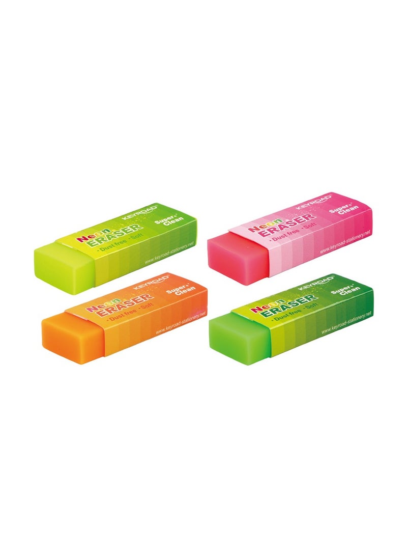 Keyroad Keyroad Large Eraser - Fluorescent Colors - Super Clean - Model KR971842  - Image 1