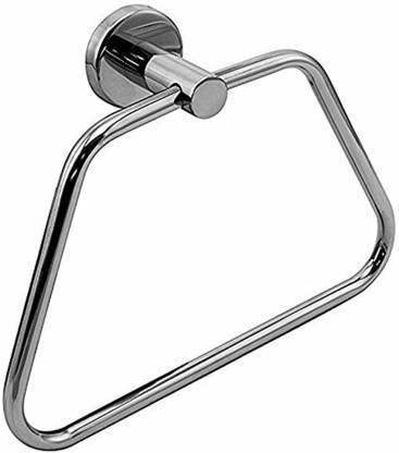 JHHP Stainless Steel Towel Triangle RingNapkin Ring Triangle Bathroom Towel Holder Chrome Finish Silver Towel Holder SN12 