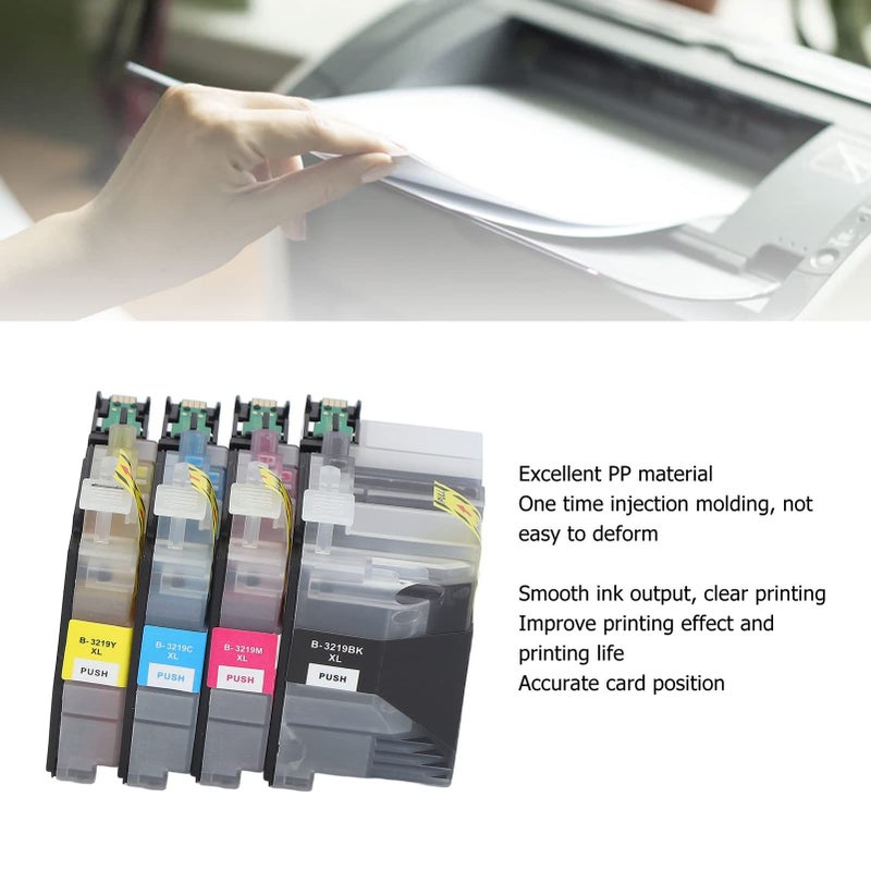 4 Colors Compatible Ink Cartridges Replacement for LC3219 Inkjet Printer - Image 4