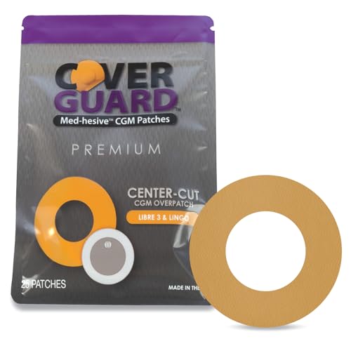 CoverGuard CGM Overpatch Freestyle Libre 3 Tan CenterCut Design 25Count Waterproof Adhesive AntiFray Easy Application Removal Made in USA Sensor Protection - Image 1