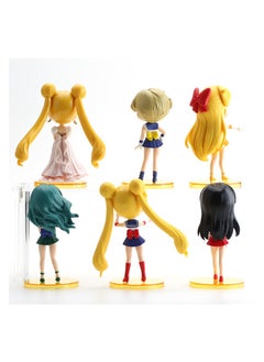 General 6 long-haired beautiful girls PVC dolls cake ornaments accessories baking cartoon doll toys for fans and friends gifts (12cm)  - Image 3