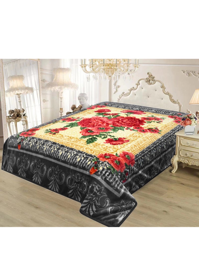 Stargold Double Ply Premium Korea Quality Blanket Made by 100% Polyester SPUN YARN Obtained from Virgin Polyester Which is Suitable for winter and Rainy Season 220*240CM 10LBS  - Image 1