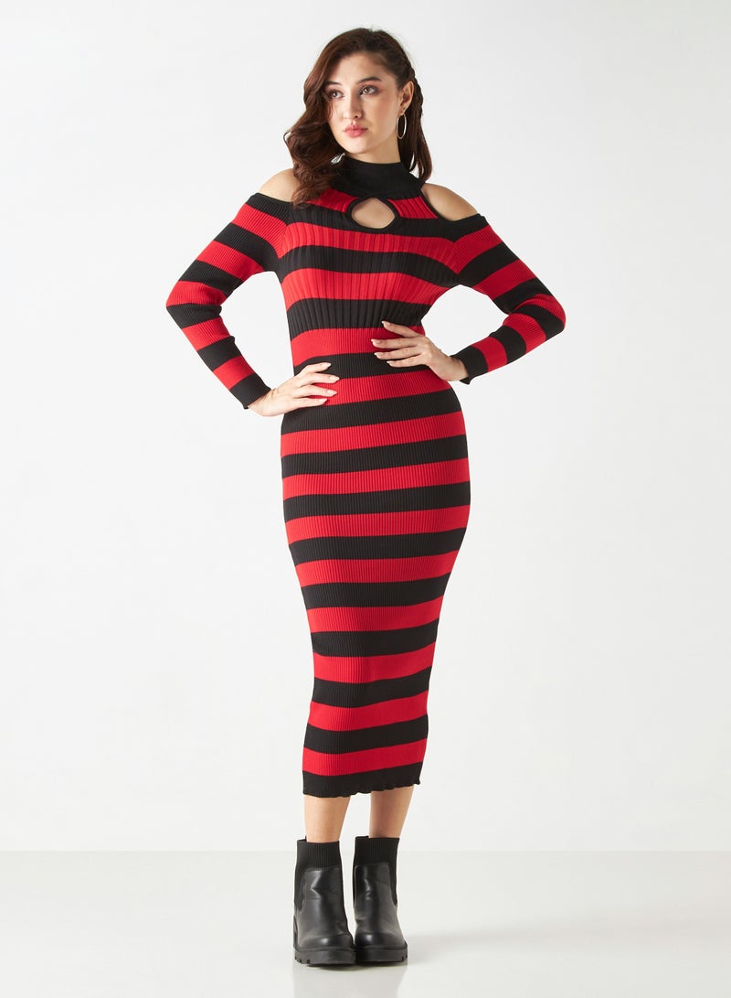 2Xtremz Striped Knit Dress  - Image 1