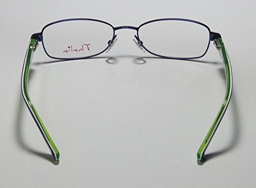 THALIA SODI Thalia Fiel Childrens/Kids/Girls Designer Full-rim Spring Hinges Eyeglasses/Eye Glasses (45-15-120, Navy / White / Green) - Image 5