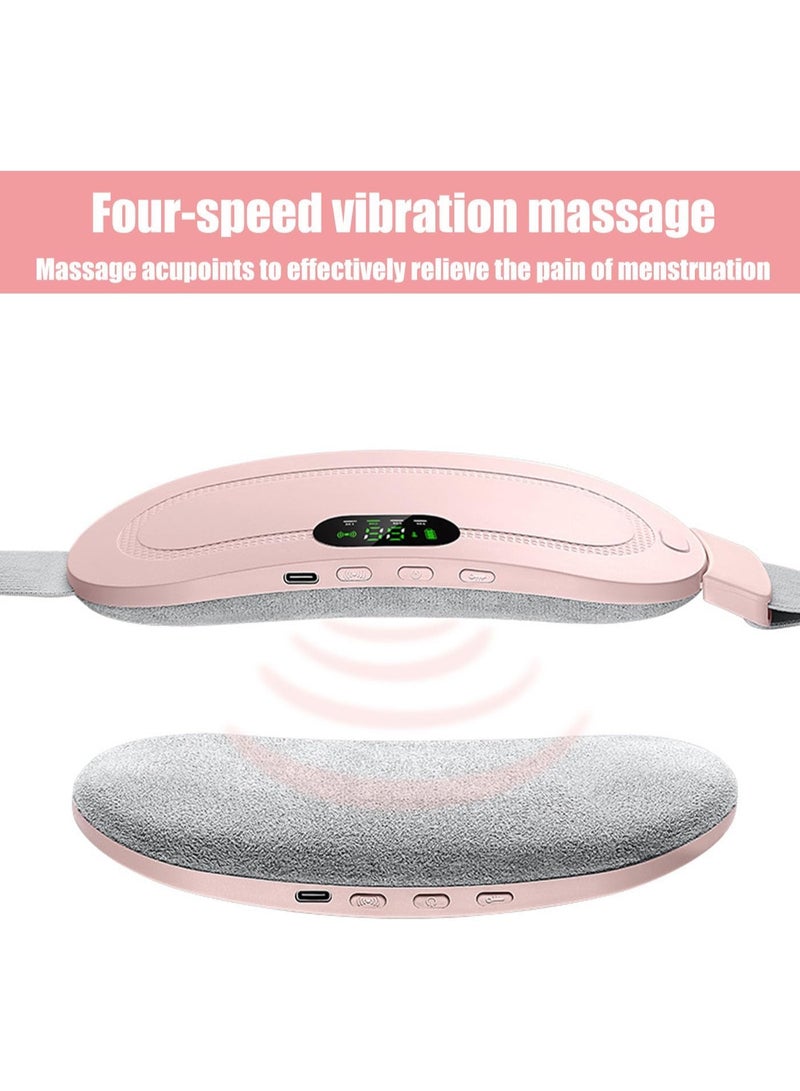 Double B traders Portable Heating Pad for Period Cramps Cordless Menstrual Heating Pad with 3 Heat Levels and 3 Massage Modes, Birthday Gifts for Women and Girls (Pink) - Image 4