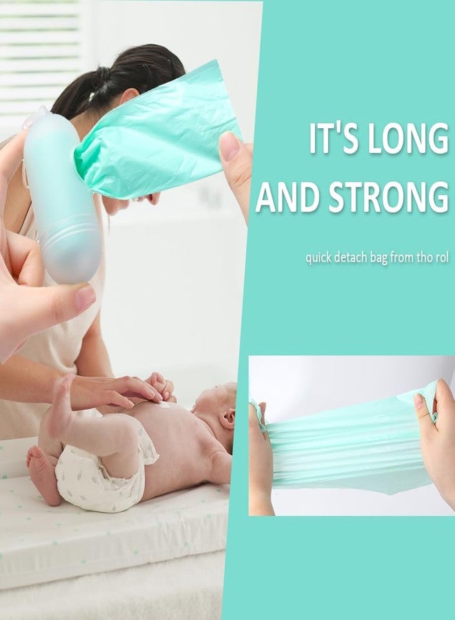 USBOO Diaper Bags Disposable for Baby, 20 Refill Rolls/300 Bags Waste Bags with Dispenser, Convenient and Quick Diaper Disposal, Rainbow - Image 5