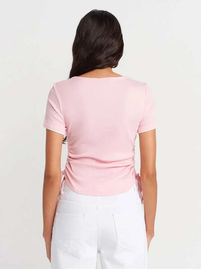 ديلفين DILVIN Women's Cotton Slim Fit Crew Neck T-Shirt